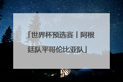世界杯预选赛丨阿根廷队平哥伦比亚队